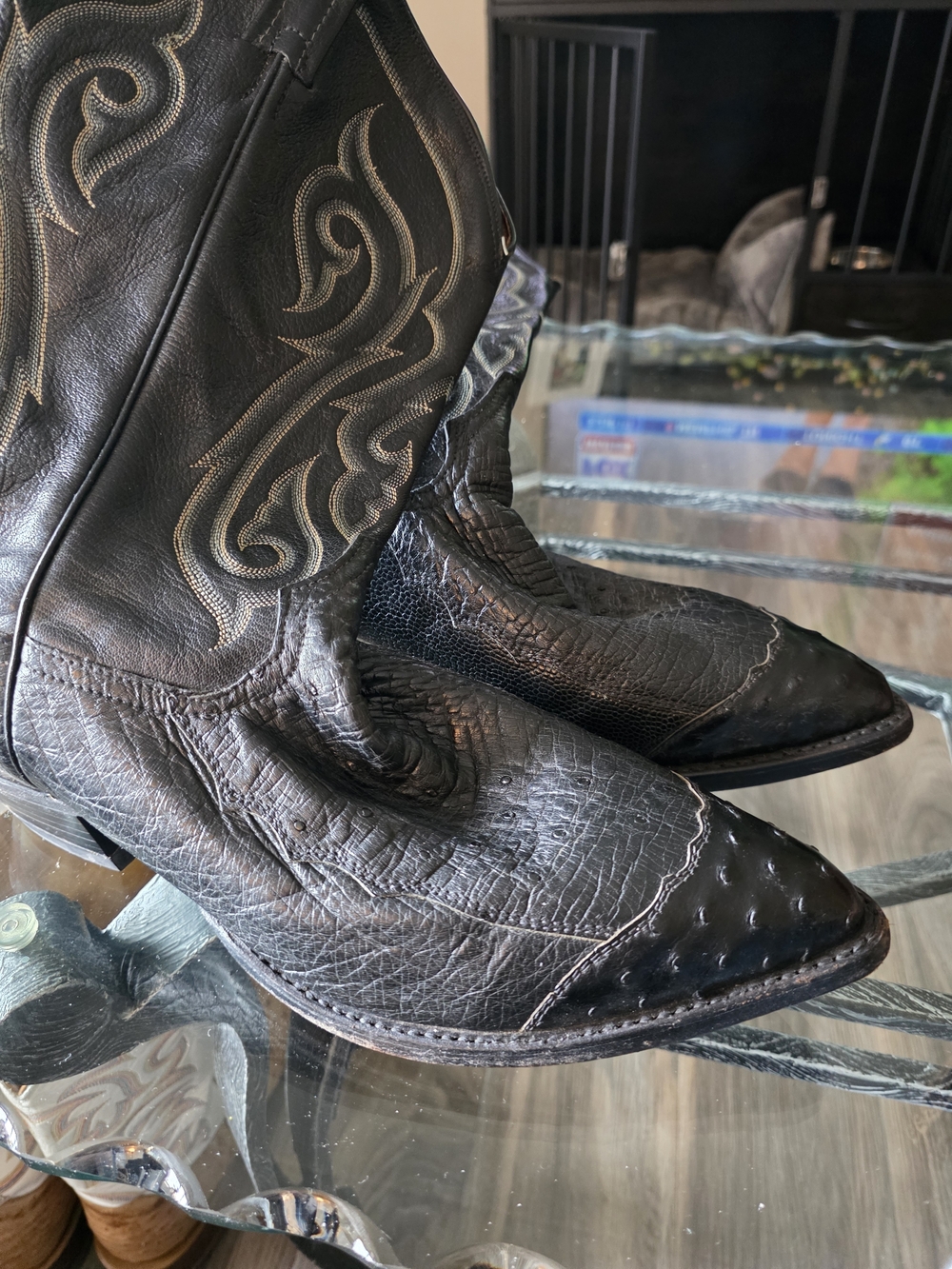 Tony Lama Black Western Cowboy Boots